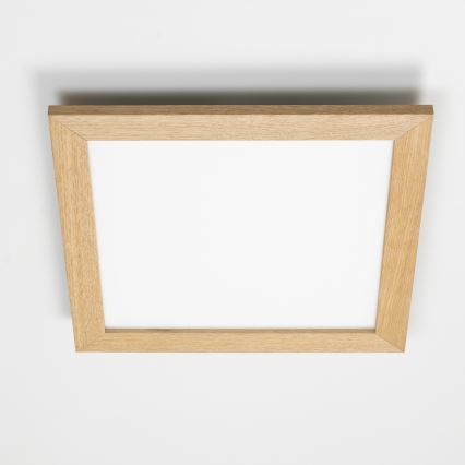 Brilagi - LED Stmívatelné stropní svítidlo SLIMFRAME WOOD LED/36W/230V 49,5x49,5 cm 3000-6000K hnědá + dálkové ovládání