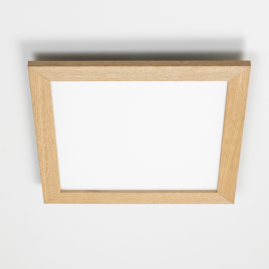 Brilagi - LED Stmívatelné stropní svítidlo SLIMFRAME WOOD LED/36W/230V 49,5x49,5 cm 3000-6000K hnědá + dálkové ovládání