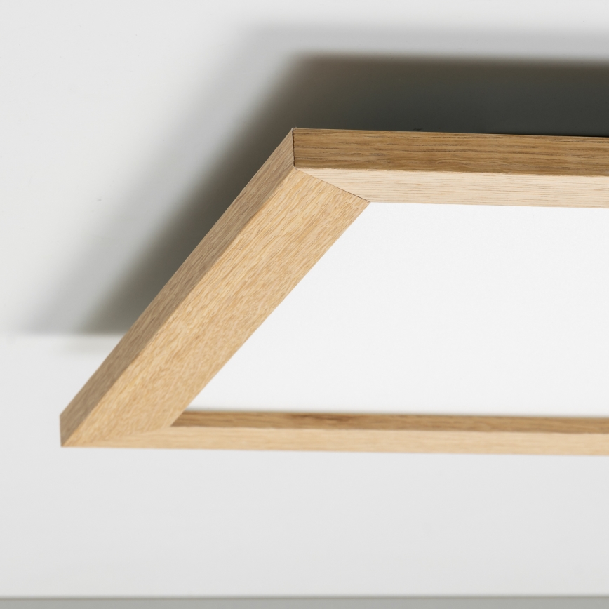 Brilagi - LED Stmívatelné stropní svítidlo SLIMFRAME WOOD LED/36W/230V 49,5x49,5 cm 3000-6000K hnědá + dálkové ovládání