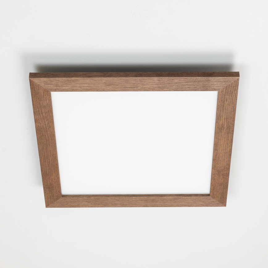 Brilagi - LED Stmívatelné stropní svítidlo SLIMFRAME WOOD LED/36W/230V 49,5x49,5 cm 3000-6000K tmavě hnědá + dálkové ovládání