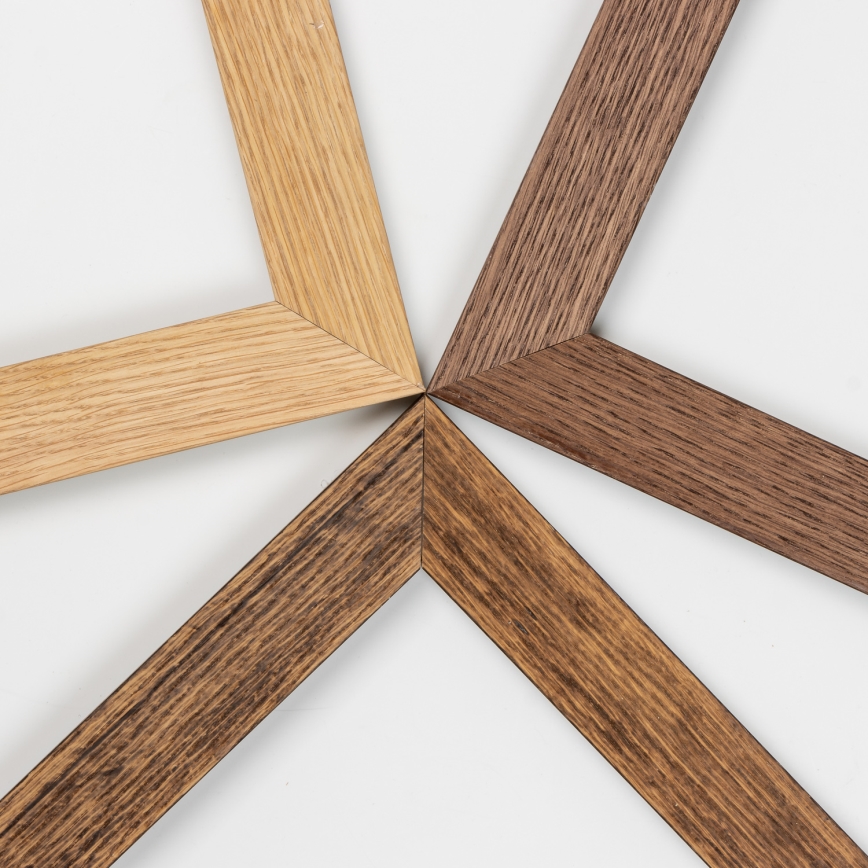 Brilagi - LED Stmívatelné stropní svítidlo SLIMFRAME WOOD LED/58W/230V 124x33,7 cm 3000-6000K hnědá + dálkové ovládání