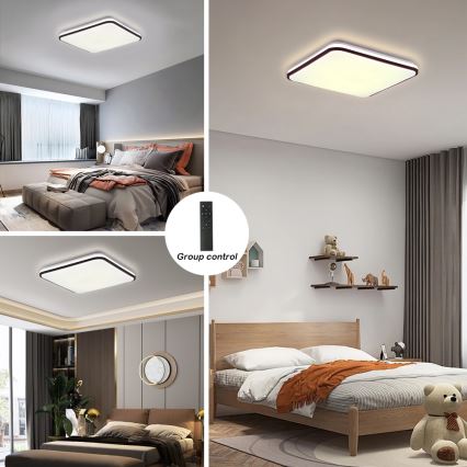 Brilagi - LED Stmívatelné stropní svítidlo SMART LED/36W/230V 3000-6000K 45x45 cm Wi-Fi Tuya + dálkové ovládání