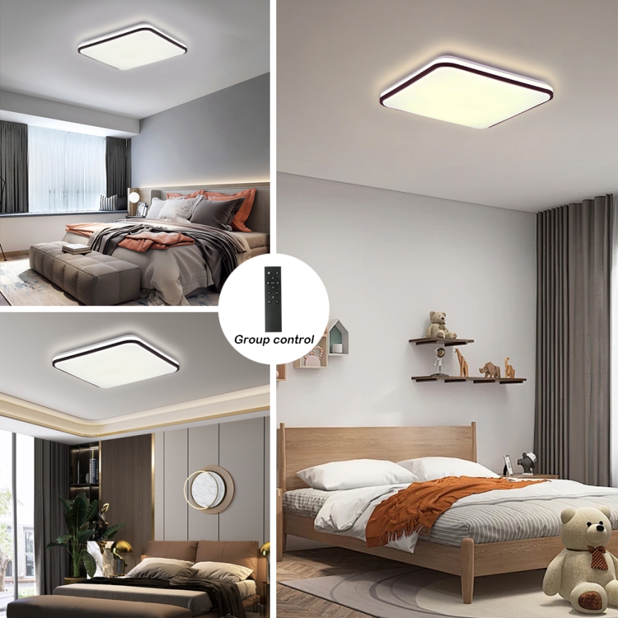 Brilagi - LED Stmívatelné stropní svítidlo SMART LED/36W/230V 3000-6000K 45x45 cm Wi-Fi Tuya + dálkové ovládání