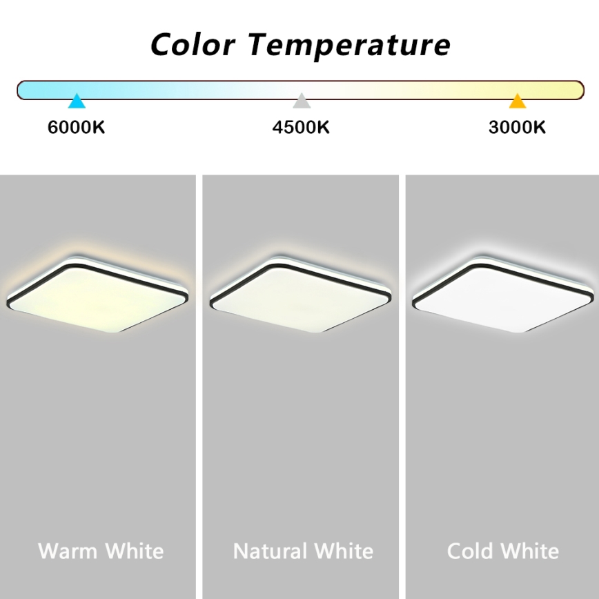 Brilagi - LED Stmívatelné stropní svítidlo SMART LED/36W/230V 3000-6000K 45x45 cm Wi-Fi Tuya + dálkové ovládání