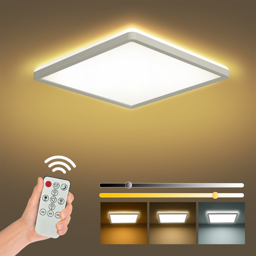 Brilagi - LED Stmívatelné stropní svítidlo ULTRA SLIM LED/18W/230V 2700-6500K 30x30 cm bílá + dálkové ovládání