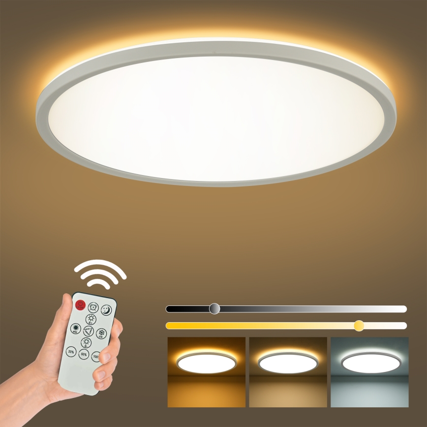 Brilagi - LED Stmívatelné stropní svítidlo ULTRA SLIM LED/24W/230V 2700-6500K pr. 42 cm bílá + dálkové ovládání