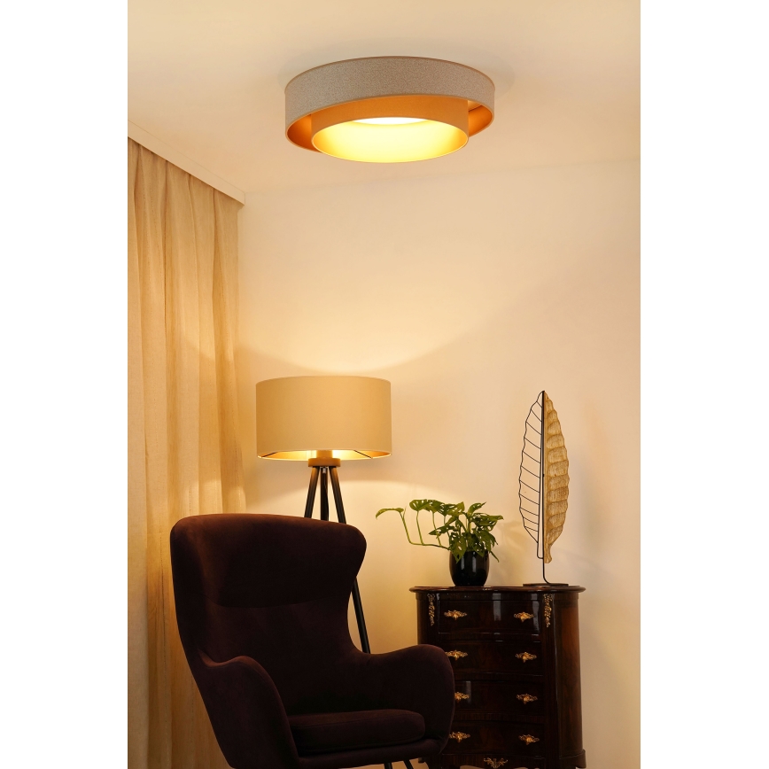 Brilagi - LED Stmívatelné stropní svítidlo VEGAS SHINE LED/24W/230V pr. 60 cm 3000/4000/6500K krémová/béžová + dálkové ovládání