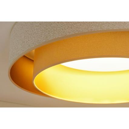 Brilagi - LED Stmívatelné stropní svítidlo VEGAS SHINE LED/24W/230V pr. 60 cm 3000/4000/6500K krémová/béžová + dálkové ovládání