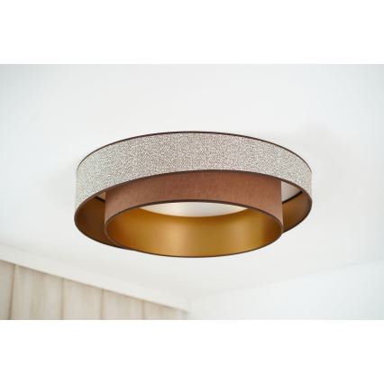 Brilagi - LED Stmívatelné stropní svítidlo VEGAS SHINE LED/24W/230V pr. 60 cm 3000/4000/6500K hnědá + dálkové ovládání