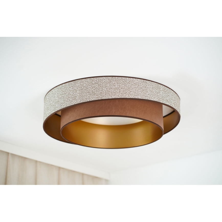 Brilagi - LED Stmívatelné stropní svítidlo VEGAS SHINE LED/24W/230V pr. 60 cm 3000/4000/6500K hnědá + dálkové ovládání