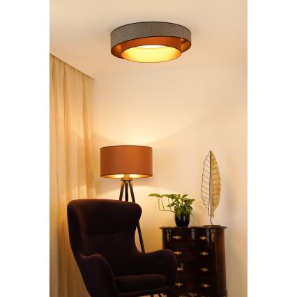 Brilagi - LED Stmívatelné stropní svítidlo VEGAS SHINE LED/24W/230V pr. 60 cm 3000/4000/6500K hnědá + dálkové ovládání