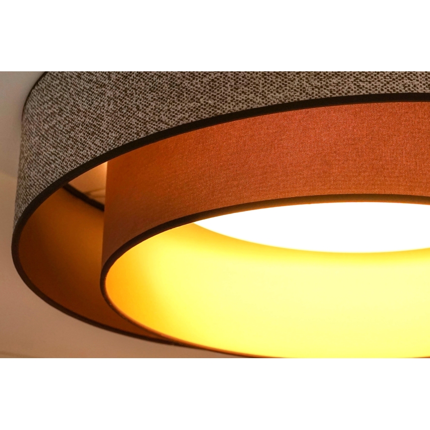 Brilagi - LED Stmívatelné stropní svítidlo VEGAS SHINE LED/24W/230V pr. 60 cm 3000/4000/6500K hnědá + dálkové ovládání