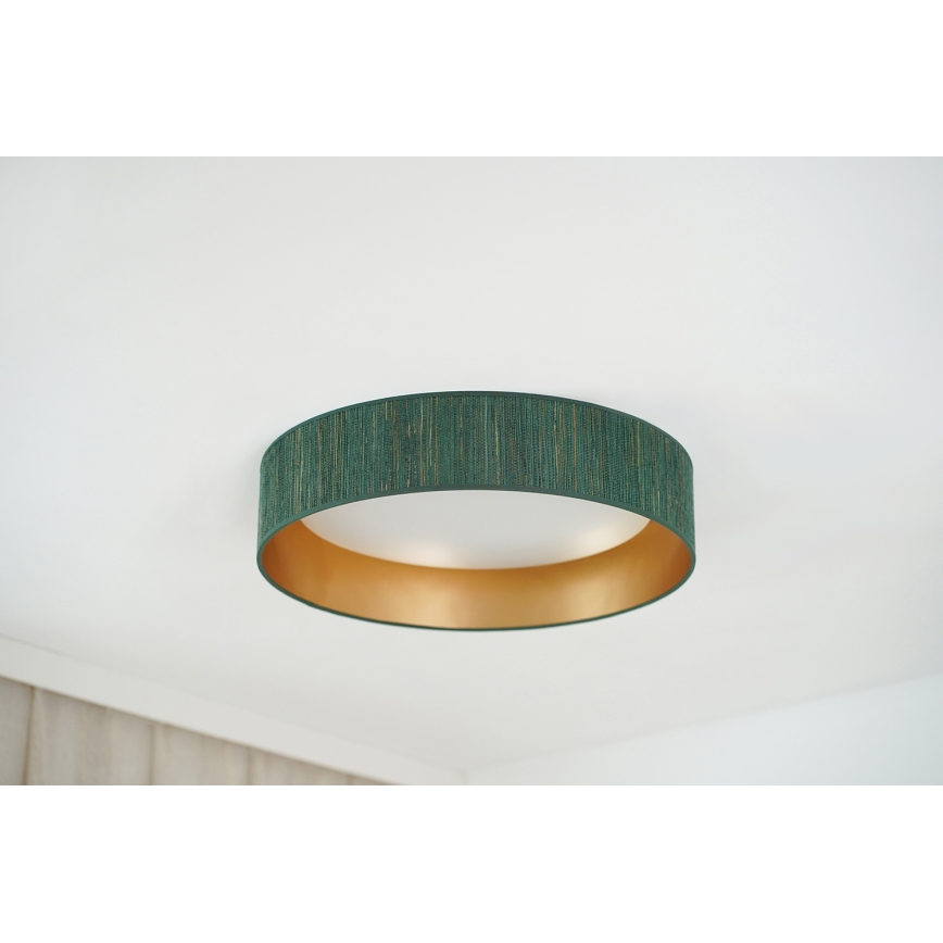 Brilagi - LED Stmívatelné stropní svítidlo VEGAS SHINE LED/24W/230V 3000/4000/6500K sláma zelená/zlatá + dálkové ovládání