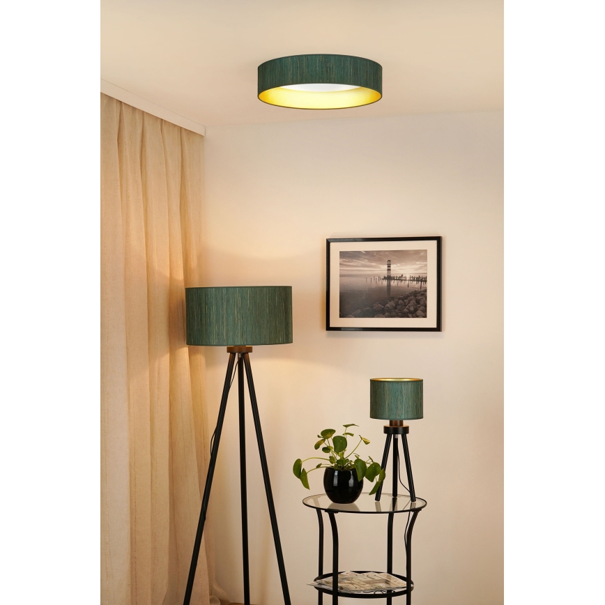Brilagi - LED Stmívatelné stropní svítidlo VEGAS SHINE LED/24W/230V 3000/4000/6500K sláma zelená/zlatá + dálkové ovládání
