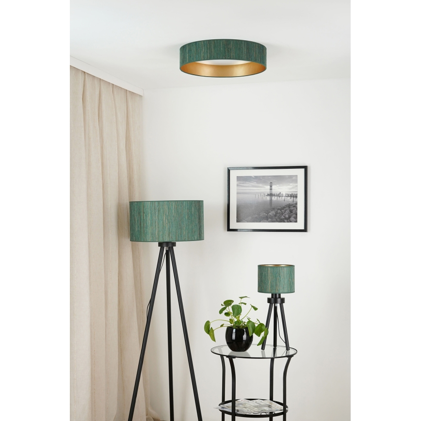 Brilagi - LED Stmívatelné stropní svítidlo VEGAS SHINE LED/24W/230V 3000/4000/6500K sláma zelená/zlatá + dálkové ovládání
