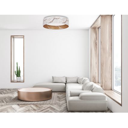 Brilagi - LED Stmívatelné stropní svítidlo VELVET SMART LED/24W/230V pr. 45 cm 2700-6500K Wi-Fi Tuya bílá/zlatá + dálkové ovládání