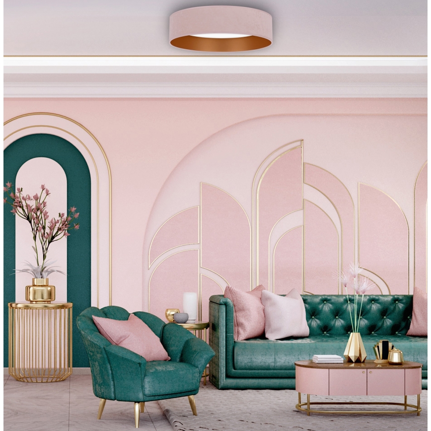 Brilagi - LED Stmívatelné stropní svítidlo VELVET SMART LED/36W/230V pr. 55 cm 2700-6500K Wi-Fi Tuya růžová/zlatá + dálkové ovládání