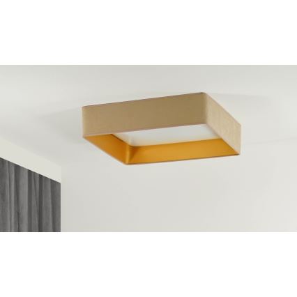 Brilagi - LED Stmívatelné stropní svítidlo VELVET SQUARE LED/24W/230V 3000/4000/6500K + dálkové ovládání béžová