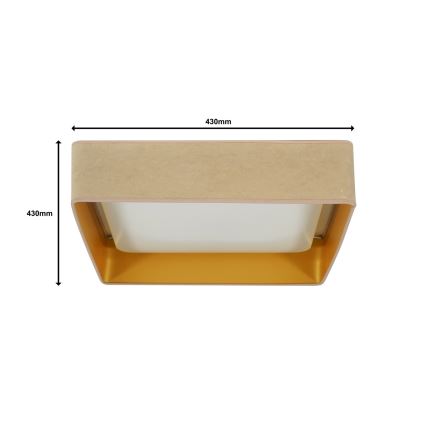 Brilagi - LED Stmívatelné stropní svítidlo VELVET SQUARE LED/24W/230V 3000/4000/6500K + dálkové ovládání béžová