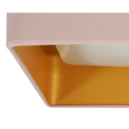 Brilagi - LED Stmívatelné stropní svítidlo VELVET SQUARE LED/24W/230V 3000/4000/6500K + dálkové ovládání růžová