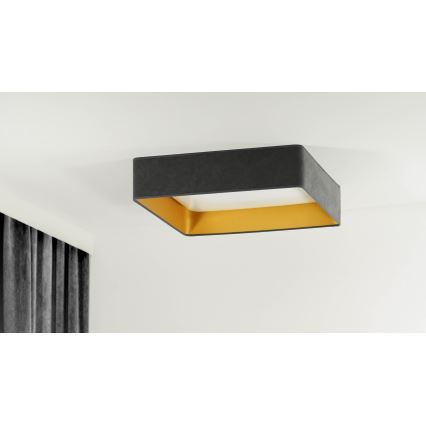 Brilagi - LED Stmívatelné stropní svítidlo VELVET SQUARE LED/24W/230V 3000/4000/6500K + dálkové ovládání šedá