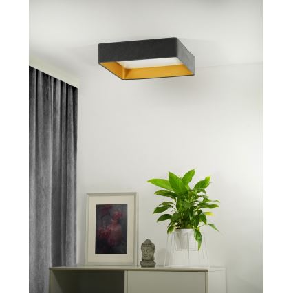 Brilagi - LED Stmívatelné stropní svítidlo VELVET SQUARE LED/24W/230V 3000/4000/6500K + dálkové ovládání šedá