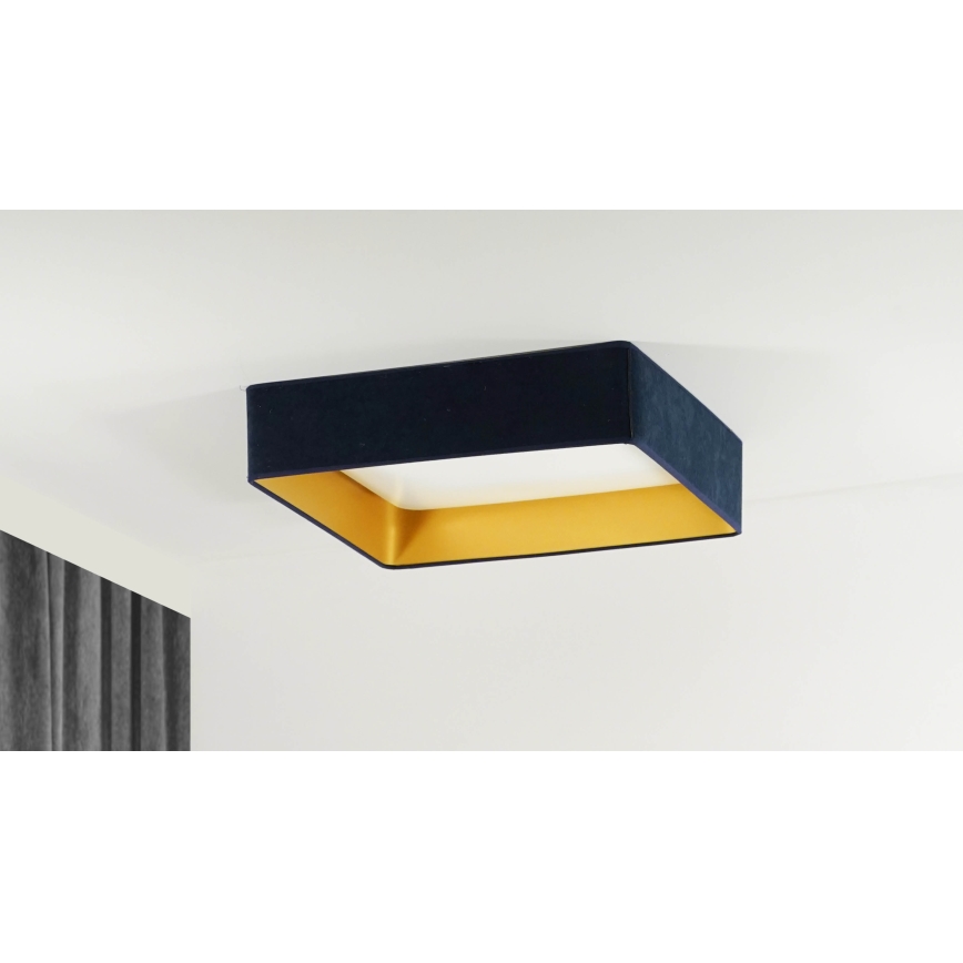 Brilagi - LED Stmívatelné stropní svítidlo VELVET SQUARE LED/24W/230V 3000/4000/6500K + dálkové ovládání tmavě modrá