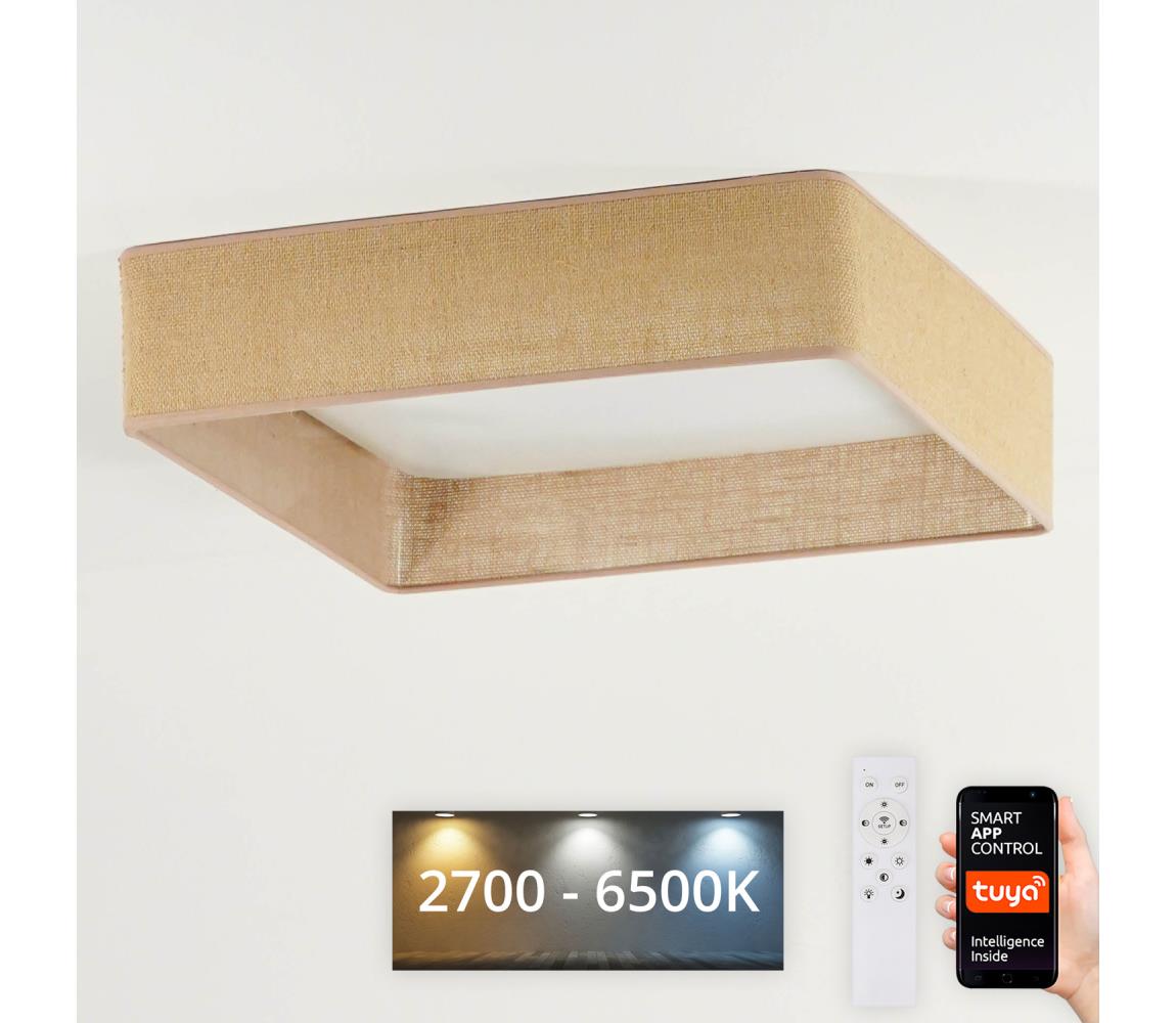 Brilagi Brilagi-LED Stmívatelné svítidlo VELVET SQUARE LED/36W/230V Wi-Fi Tuya+DO hnědá BG0660