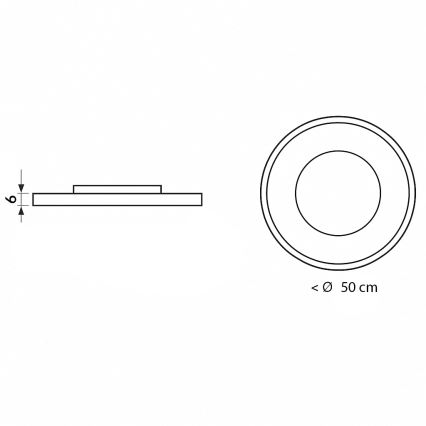 Brilagi - LED Stmívatelné stropní svítidlo VIRELA LED/86W/230V 3000-6000K pr. 50 cm + dálkové ovládání