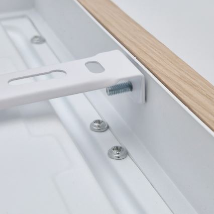 Brilagi - LED Stmívatelné koupelnové stropní svítidlo WOODY FRAME LED/24W/230V dub 30x30 cm 3000-6000K IP44 + dálkové ovládání