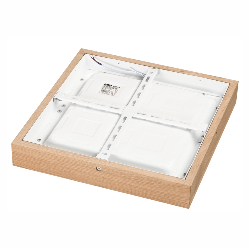 Brilagi - LED Stmívatelné koupelnové stropní svítidlo WOODY FRAME LED/24W/230V dub 30x30 cm 3000-6000K IP44 + dálkové ovládání