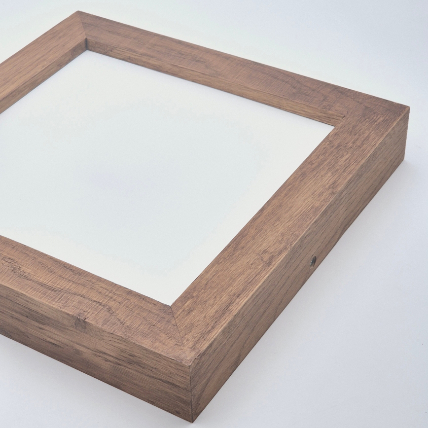Brilagi - LED Stmívatelné koupelnové stropní svítidlo WOODY FRAME LED/24W/230V dub třešeň 30x30 cm 3000-6000K IP44 + dálkové ovládání