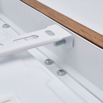 Brilagi - LED Stmívatelné koupelnové stropní svítidlo WOODY FRAME LED/24W/230V dub třešeň 30x30 cm 3000-6000K IP44 + dálkové ovládání