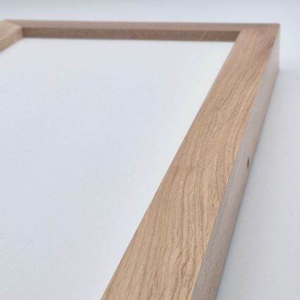 Brilagi - LED Stmívatelné koupelnové stropní svítidlo WOODY FRAME LED/50W/230V dub 120x30 cm 3000-6000K IP44 + dálkové ovládání