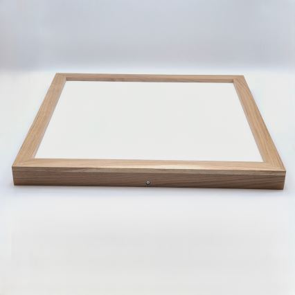 Brilagi - LED Stmívatelné koupelnové stropní svítidlo WOODY FRAME LED/50W/230V dub 60x60 cm 3000-6000K IP44 + dálkové ovládání