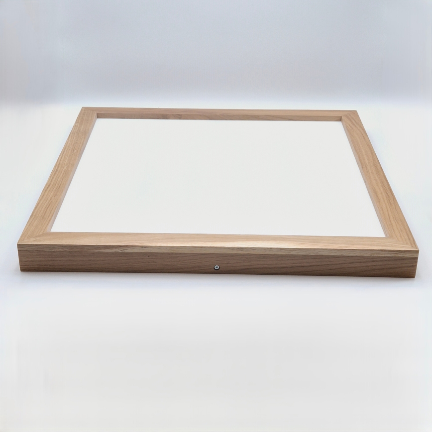 Brilagi - LED Stmívatelné koupelnové stropní svítidlo WOODY FRAME LED/50W/230V dub 60x60 cm 3000-6000K IP44 + dálkové ovládání