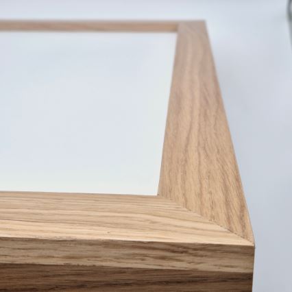 Brilagi - LED Stmívatelné koupelnové stropní svítidlo WOODY FRAME LED/50W/230V dub 60x60 cm 3000-6000K IP44 + dálkové ovládání