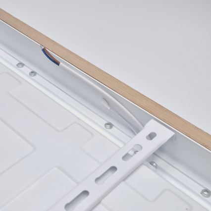 Brilagi - LED Stmívatelné koupelnové stropní svítidlo WOODY FRAME LED/50W/230V dub 60x60 cm 3000-6000K IP44 + dálkové ovládání