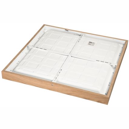 Brilagi - LED Stmívatelné koupelnové stropní svítidlo WOODY FRAME LED/50W/230V dub 60x60 cm 3000-6000K IP44 + dálkové ovládání