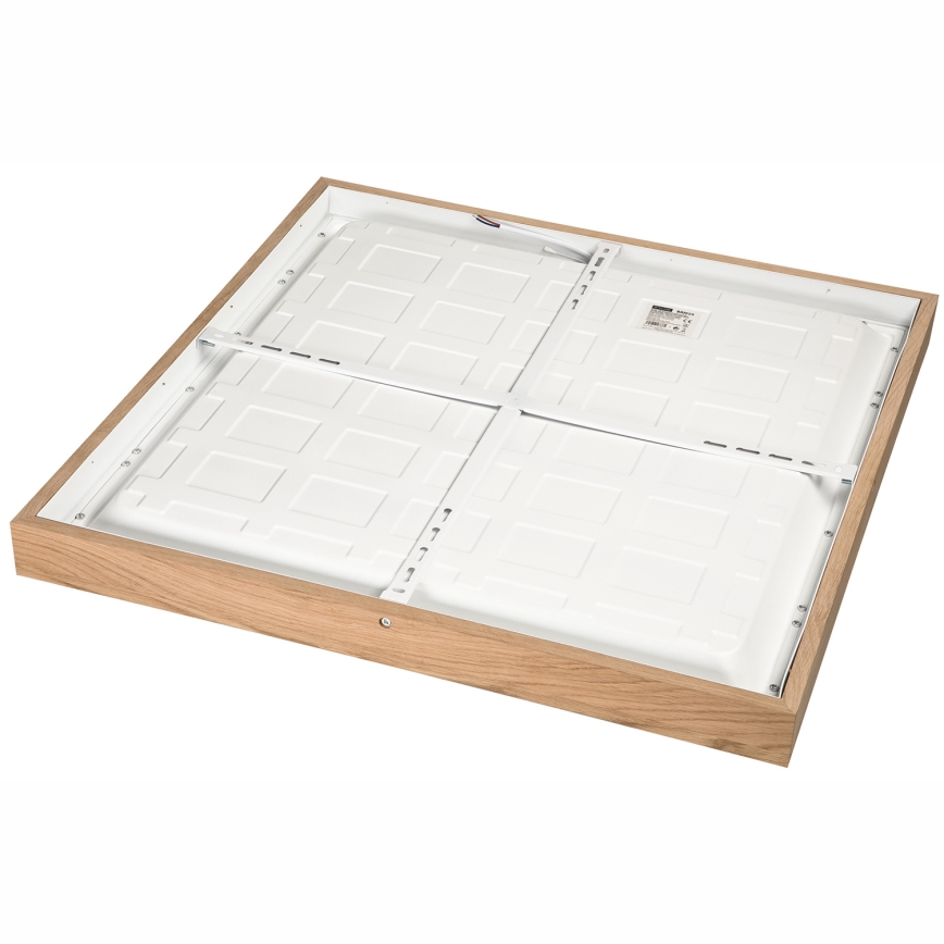 Brilagi - LED Stmívatelné koupelnové stropní svítidlo WOODY FRAME LED/50W/230V dub 60x60 cm 3000-6000K IP44 + dálkové ovládání