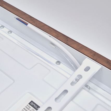 Brilagi - LED Stmívatelné koupelnové stropní svítidlo WOODY FRAME LED/50W/230V dub třešeň 60x60 cm 3000-6000K IP44 + dálkové ovládání