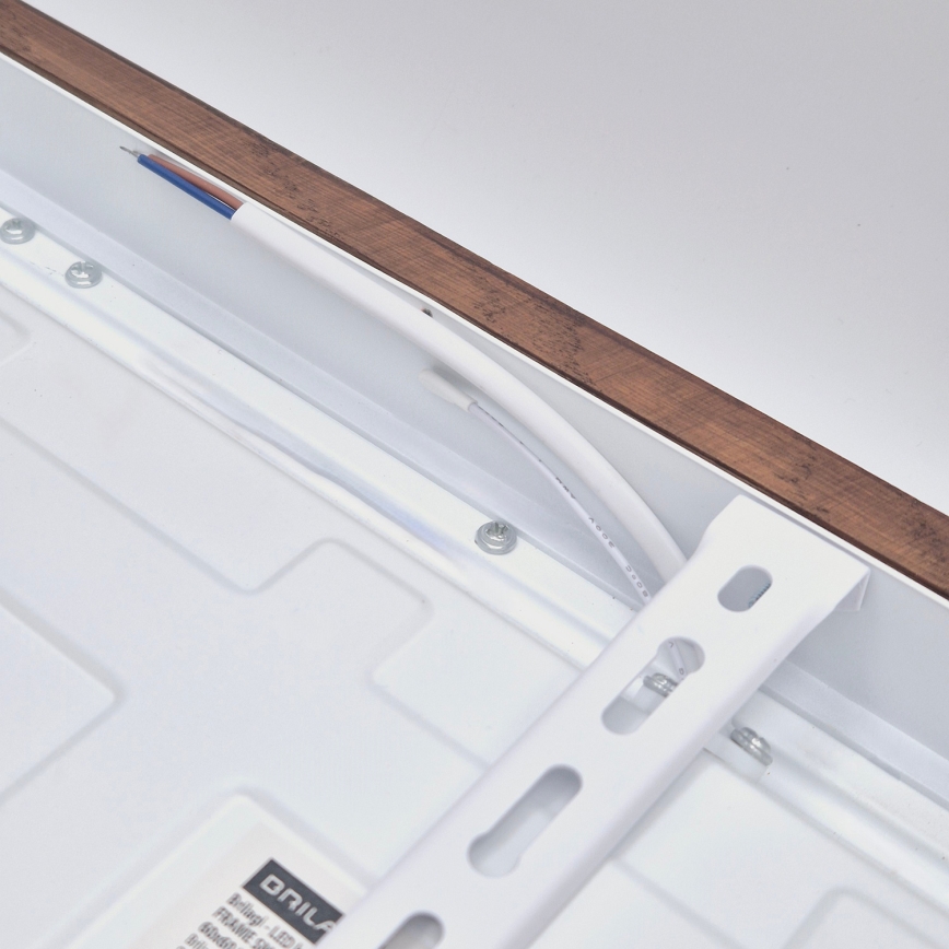 Brilagi - LED Stmívatelné koupelnové stropní svítidlo WOODY FRAME LED/50W/230V dub třešeň 60x60 cm 3000-6000K IP44 + dálkové ovládání
