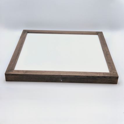 Brilagi - LED Stmívatelné koupelnové stropní svítidlo WOODY FRAME LED/50W/230V dub ořech 60x60 cm 3000-6000K IP44 + dálkové ovládání