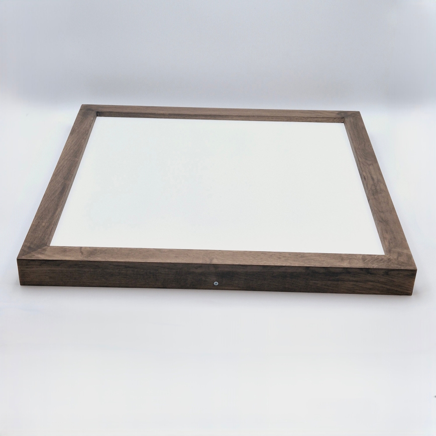 Brilagi - LED Stmívatelné koupelnové stropní svítidlo WOODY FRAME LED/50W/230V dub ořech 60x60 cm 3000-6000K IP44 + dálkové ovládání