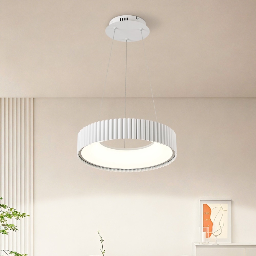Brilagi - LED Stmívatelný lustr na lanku FALCON MODERN LED/30W/230V 3000-6000K pr. 40 cm bílá + dálkové ovládání