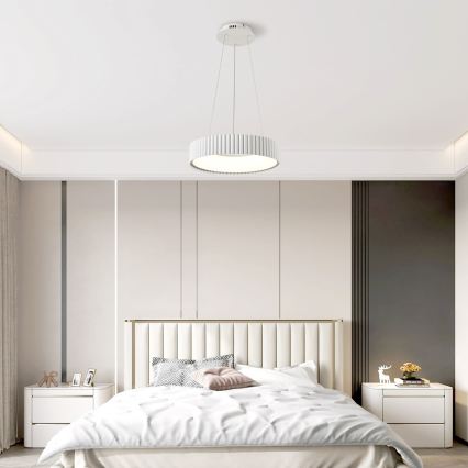 Brilagi - LED Stmívatelný lustr na lanku FALCON MODERN LED/30W/230V 3000-6000K pr. 40 cm bílá + dálkové ovládání