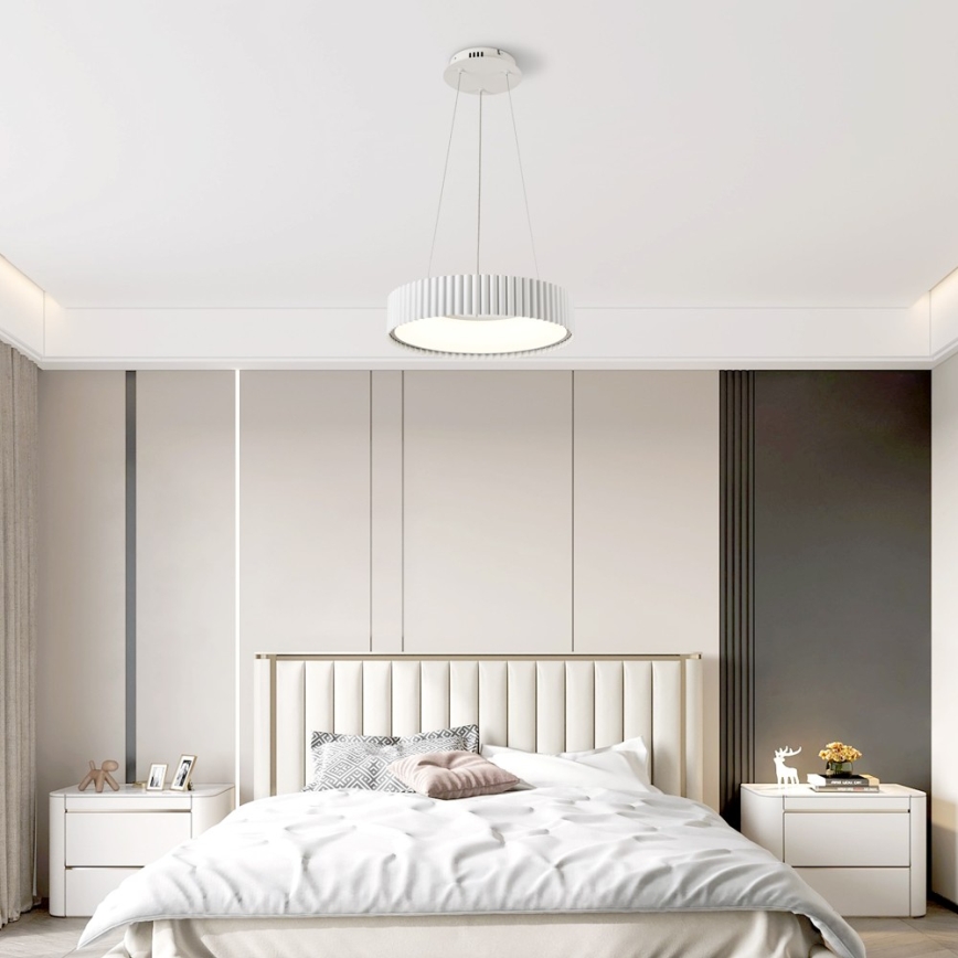 Brilagi - LED Stmívatelný lustr na lanku FALCON MODERN LED/30W/230V 3000-6000K pr. 40 cm bílá + dálkové ovládání