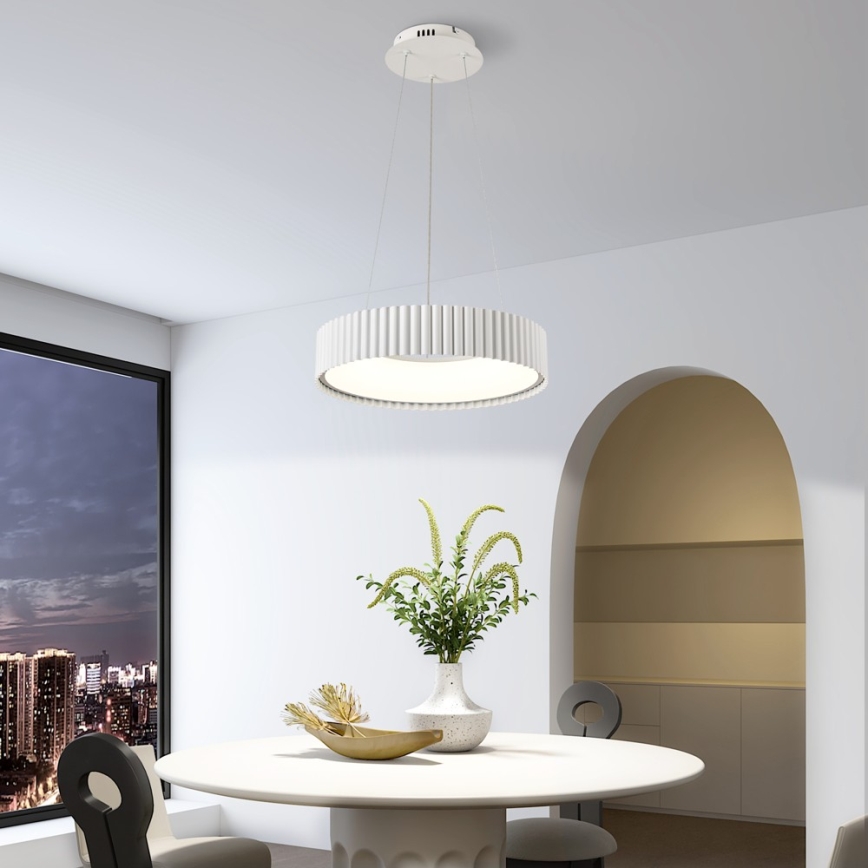 Brilagi - LED Stmívatelný lustr na lanku FALCON MODERN LED/30W/230V 3000-6000K pr. 40 cm bílá + dálkové ovládání