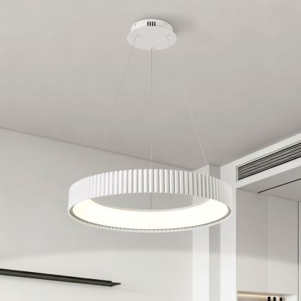 Brilagi - LED Stmívatelný lustr na lanku FALCON MODERN LED/54W/230V pr. 60 cm bílá + dálkové ovládání