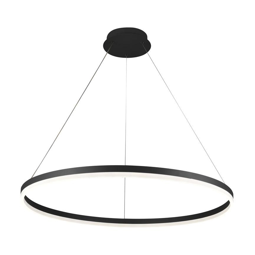 Brilagi - LED Stmívatelný lustr na lanku CIRCLE LED/55W/230V 3000-6500K černá + dálkové ovládání